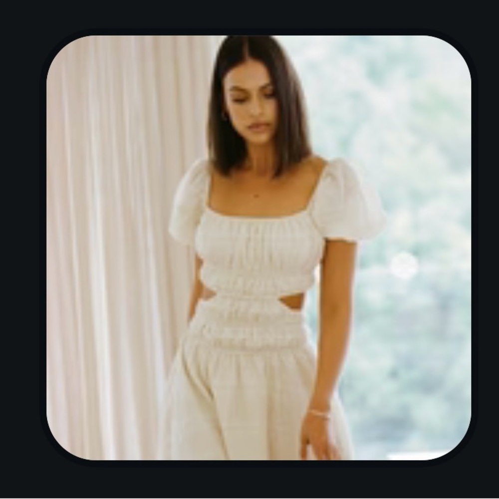 Sabo Skirt White Puff Sleeve Mini Dress